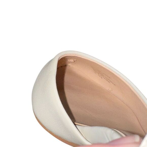 Kurt Geiger London Burlington Leather In Bone Block Heels Size 37.5 = US Size 7 - Picture 11 of 14